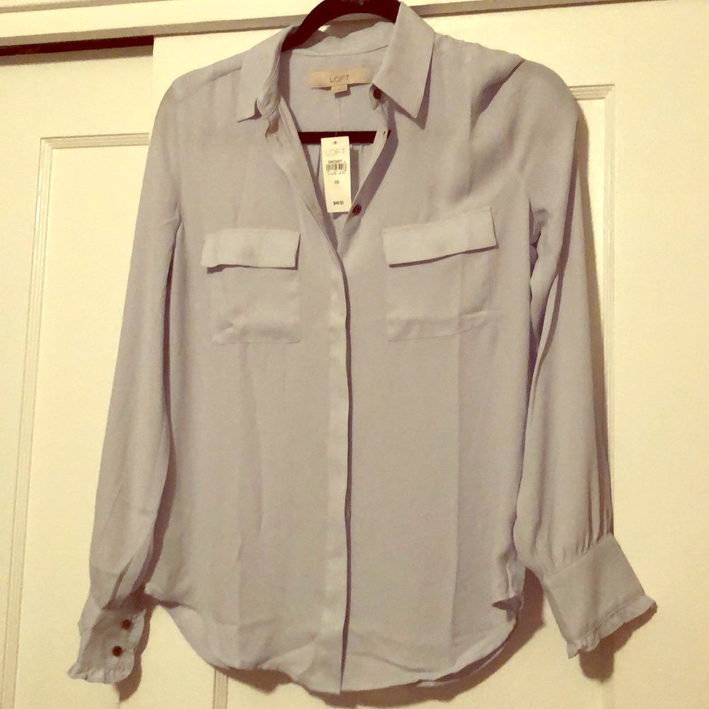 Beautiful blue Loft Blouse!